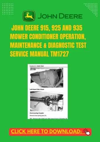 john deere 925 mower specs