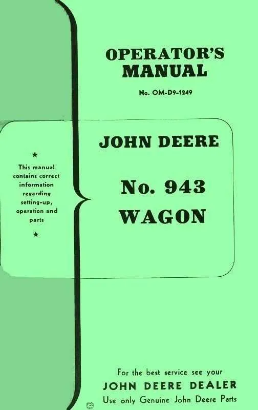 john deere 943 running gear specs