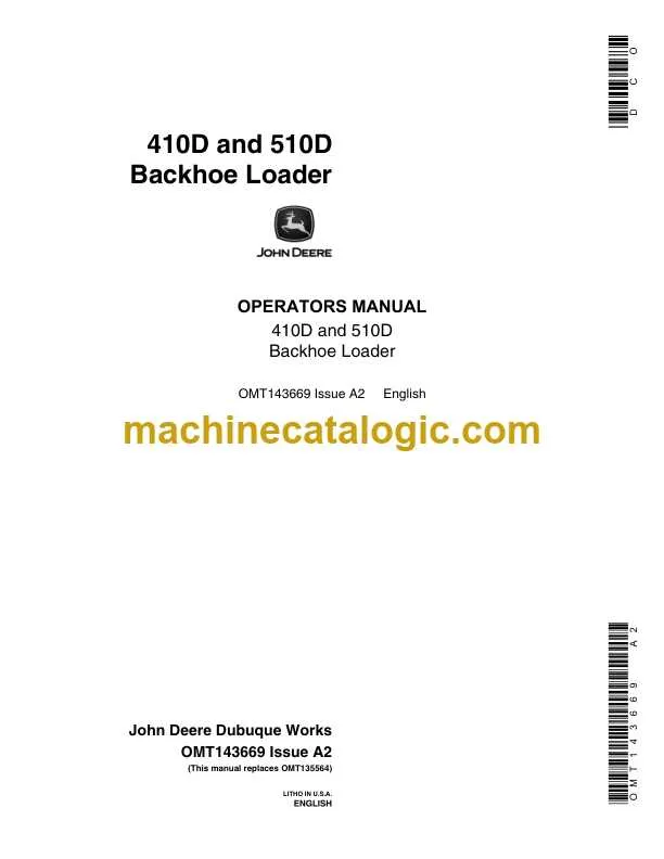 john deere backhoe specs 410d