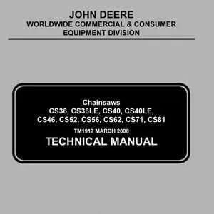 john deere cs36 specs