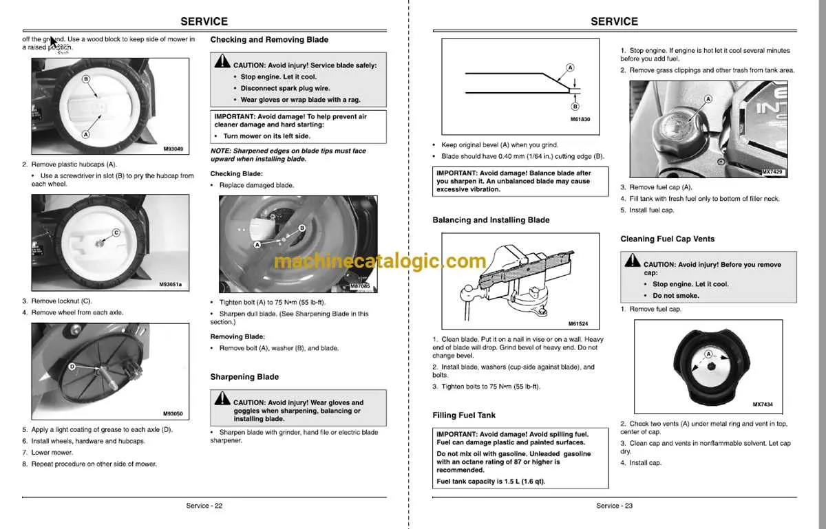 john deere js61 specs