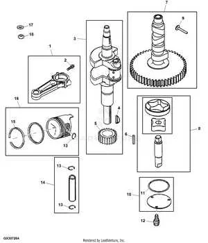 john deere l1000 crankshaft specs