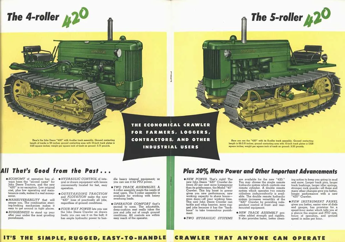 john deere mc crawler specs