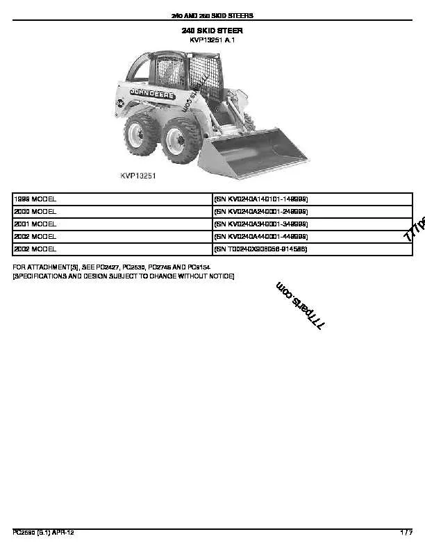 john deere skid steer specs 250 john deere skid steer specs 250
