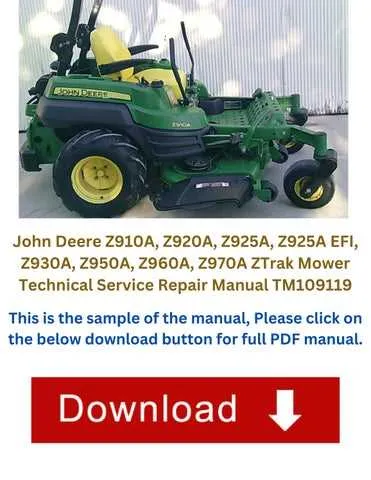 john deere z910a specs