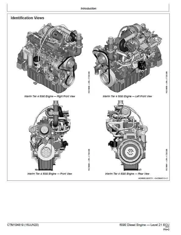 john deere engine rebuild specs