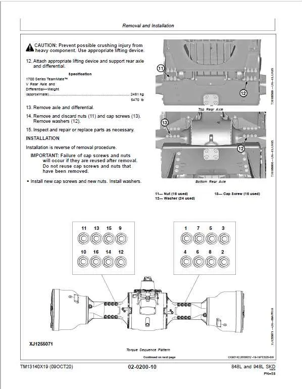 john deere 848l specs