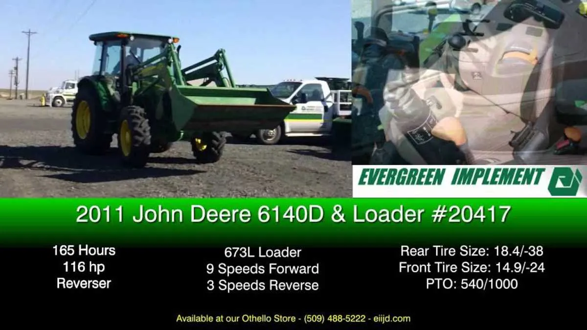 specs on john deere 6140d