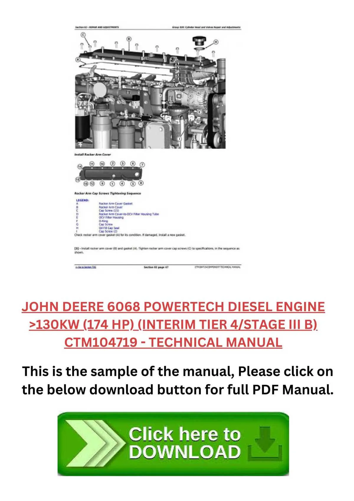 john deere 6068 hf485 head bolt torque specs