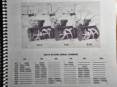 john deere 832 snowblower specs