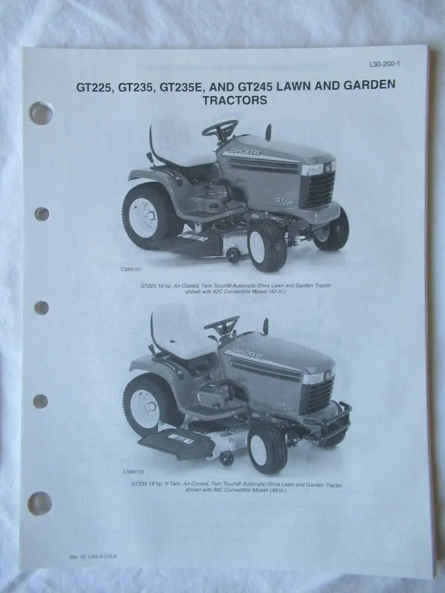 john deere 225 specs
