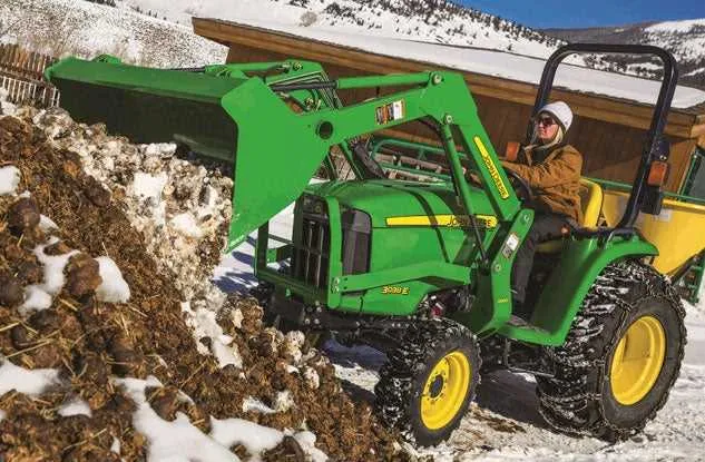 john deere 3025e weight with loader specs