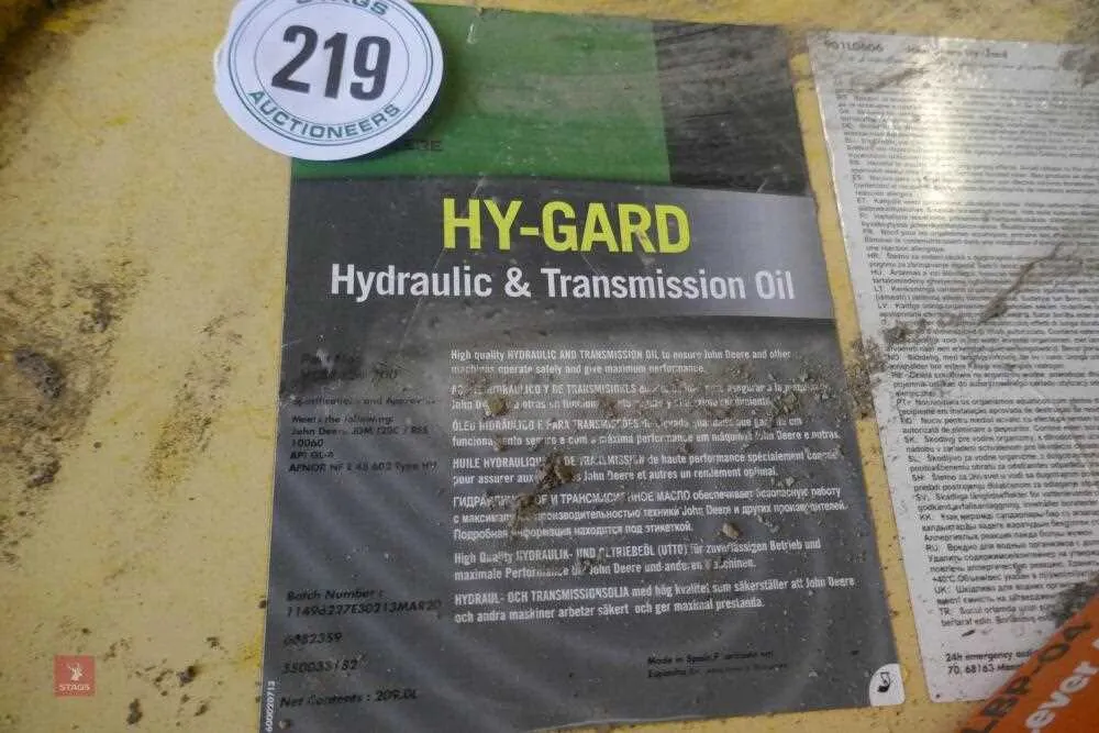 2017 john deere specs for hy gard