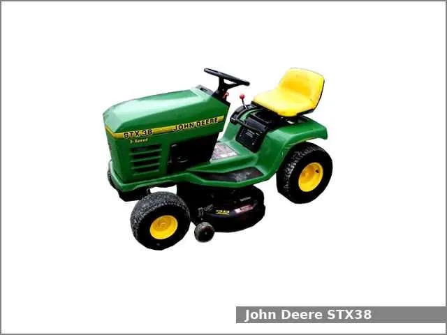 john deere stx38 black deck specs