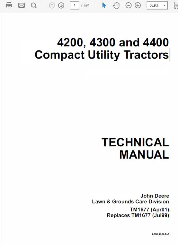 specs for john deere 4200
