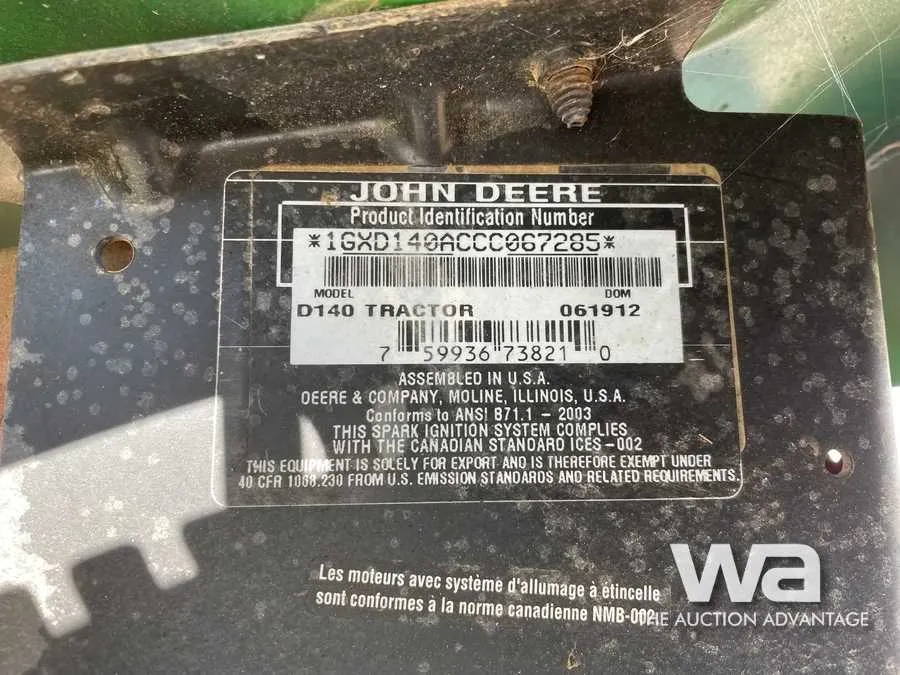 d140 john deere specs