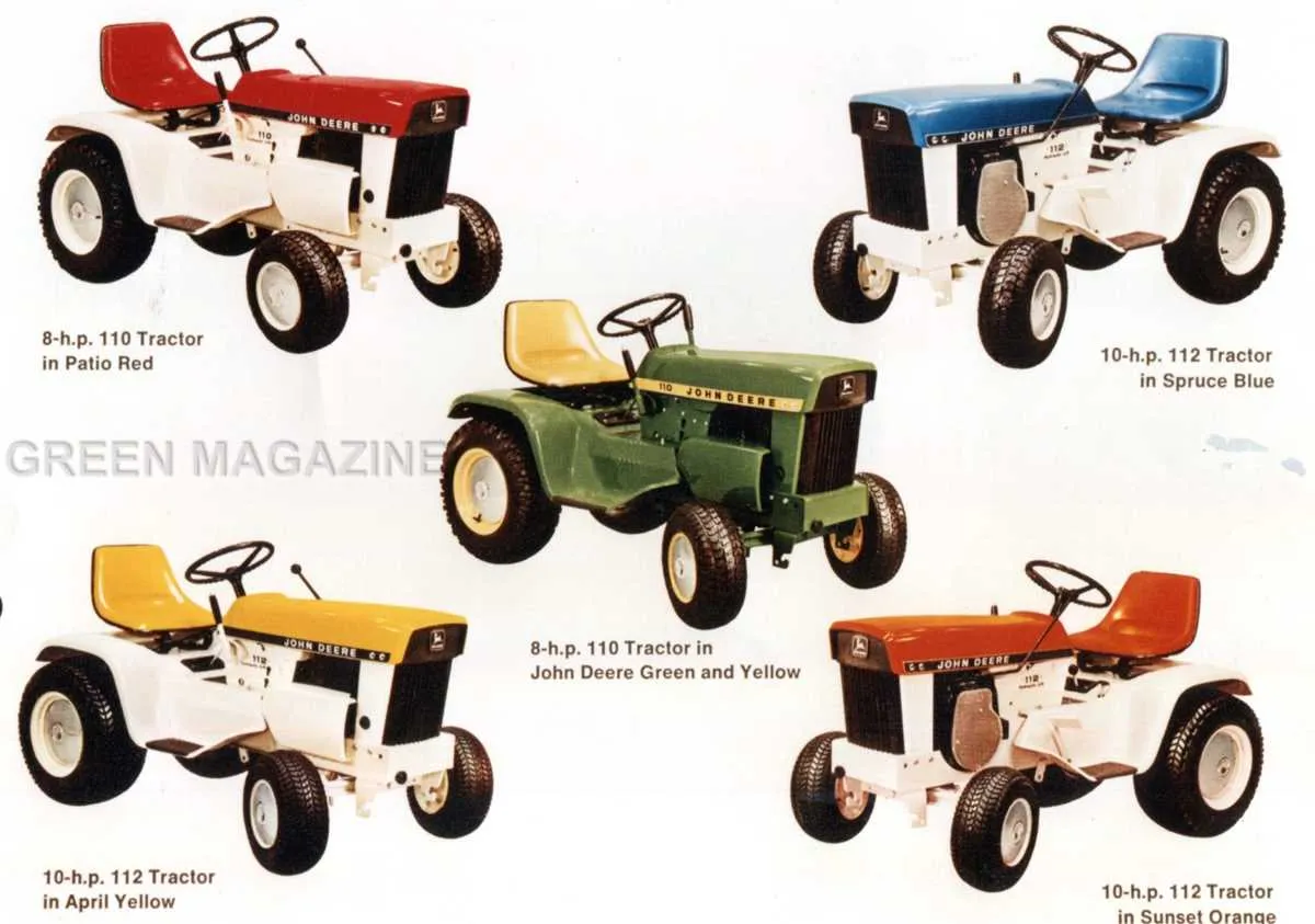 john deere 112 lawn tractor specs