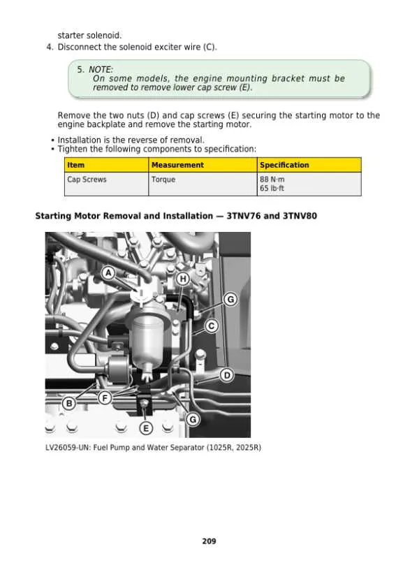 john deere 1023e battery spec