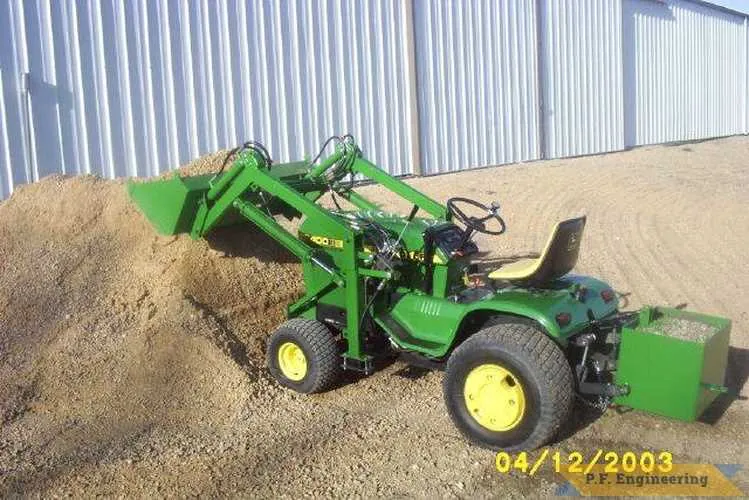 john deere 400e loader specs