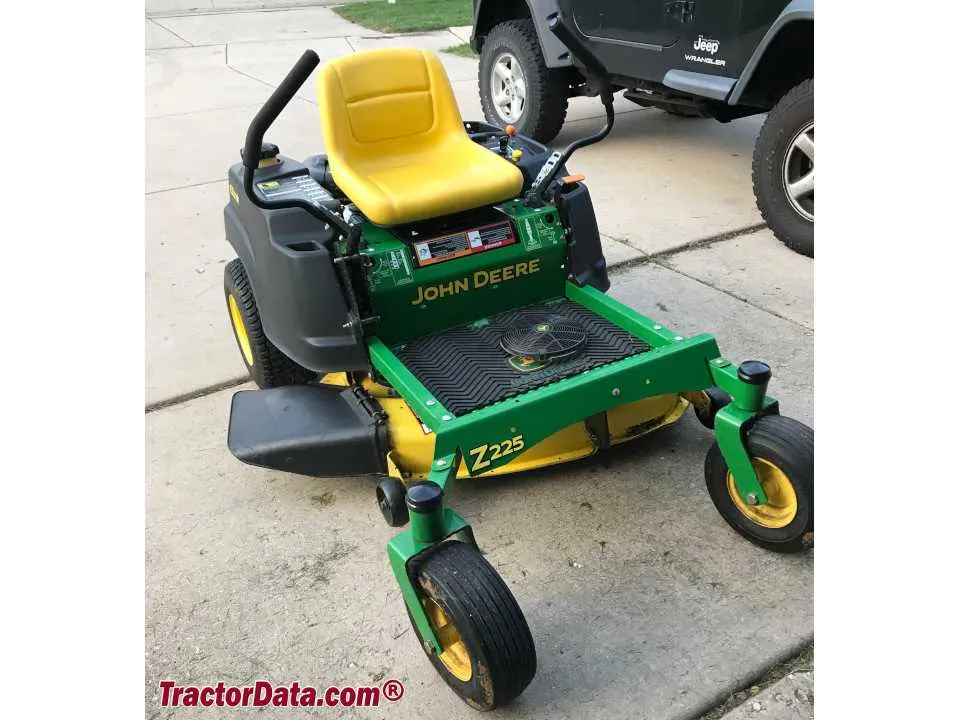 john deere z235 specs overall width